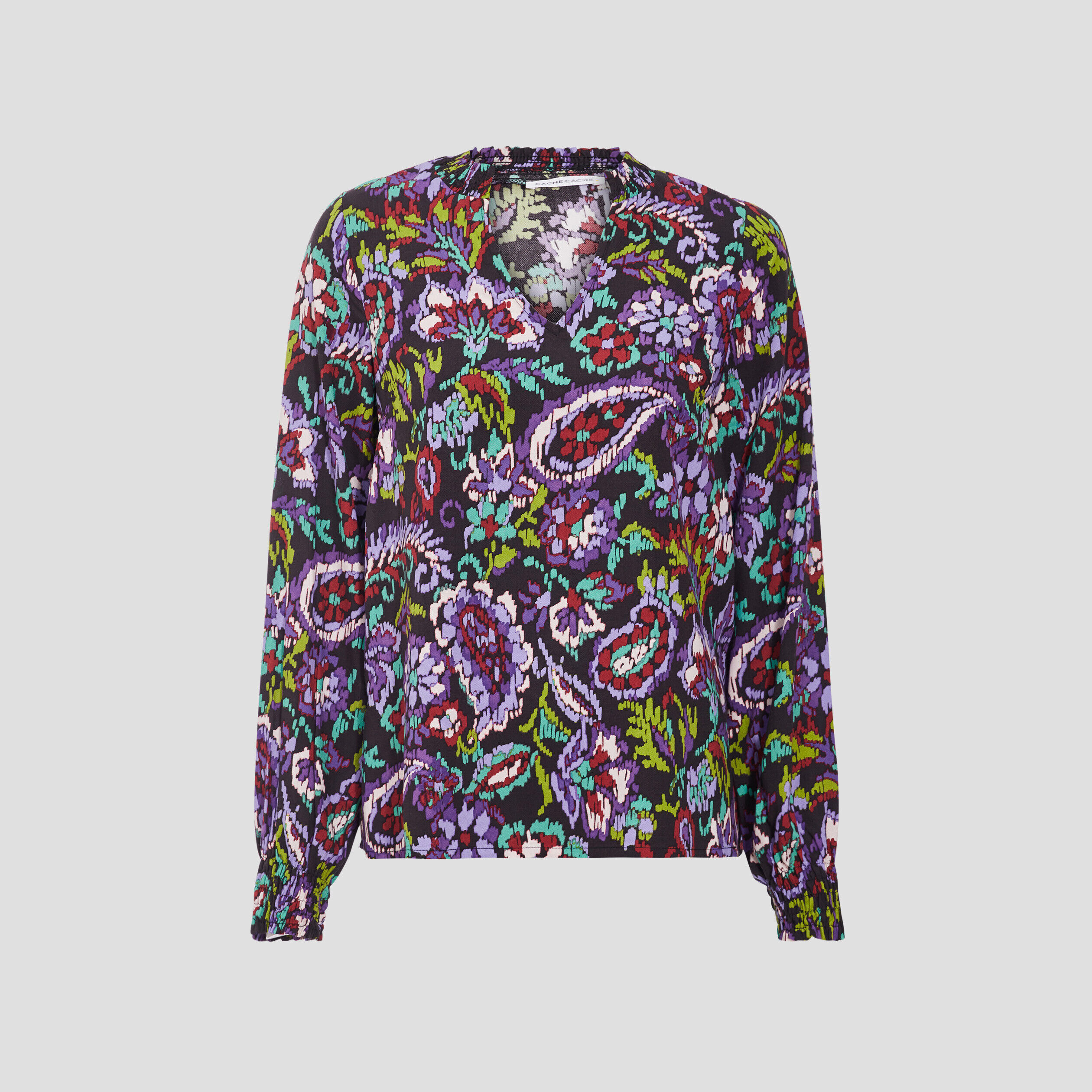 Blouse manches longues noir femme | Cache Cache
