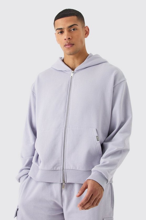 Kastiger Oversize Hoodie mit Reißverschluss