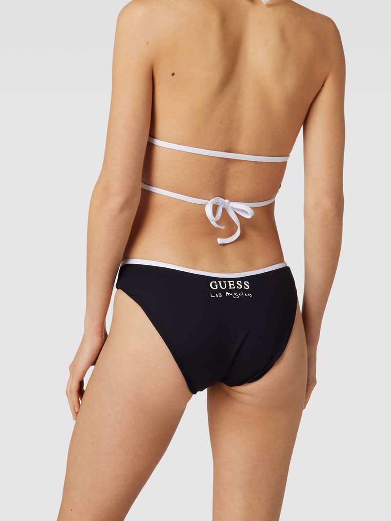 Bikini-Hose mit elastischem Bund Modell 'SPORTY CHIC' in schwarz