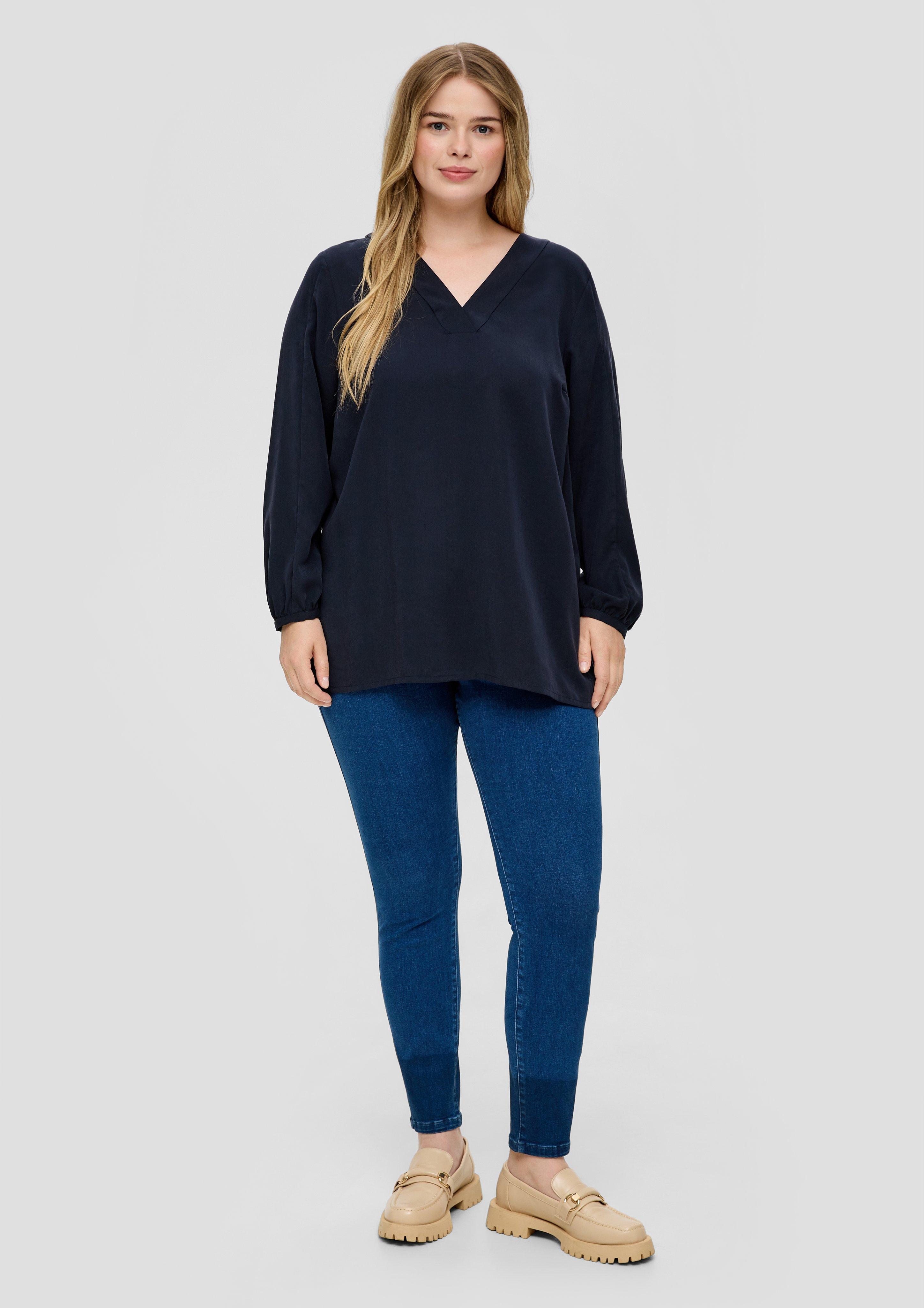 Lyocellbluse mit V-Ausschnitt  2136466-5959