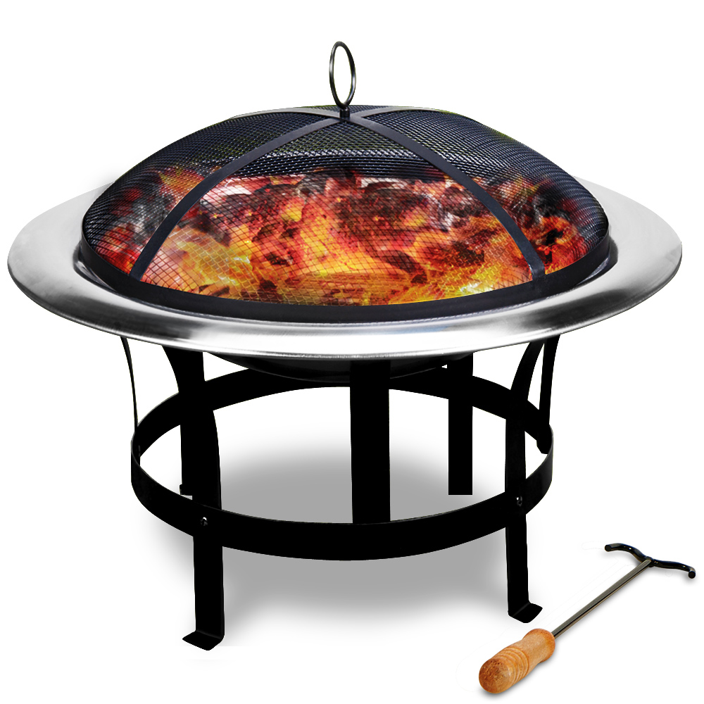 Casaria Deuba Feuerstelle aus Edelstahl Ø 75cm