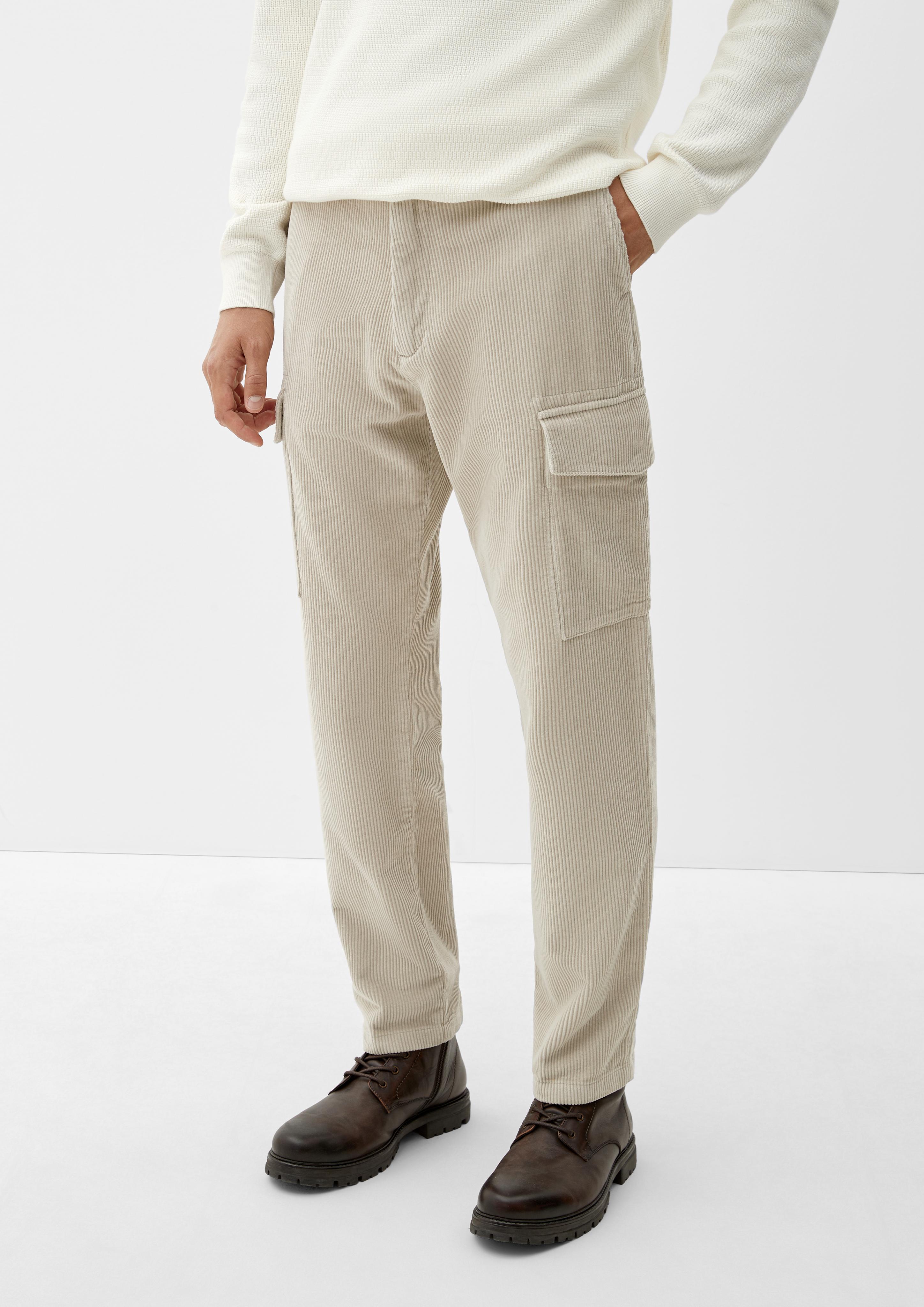 Relaxed: Cordhose mit Cargotaschen  2121882-8030