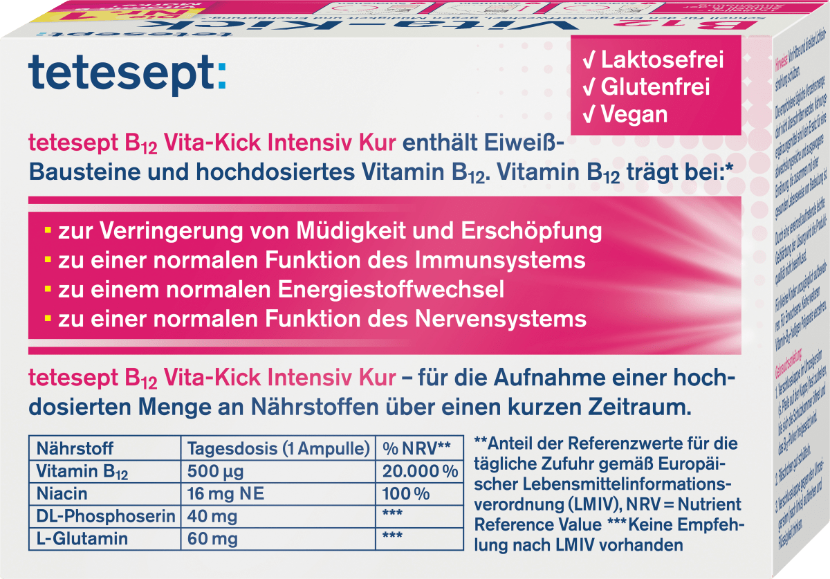 B12 Vita-Kick Intensiv-Kur 500 μg Trinkampullen, 7 St