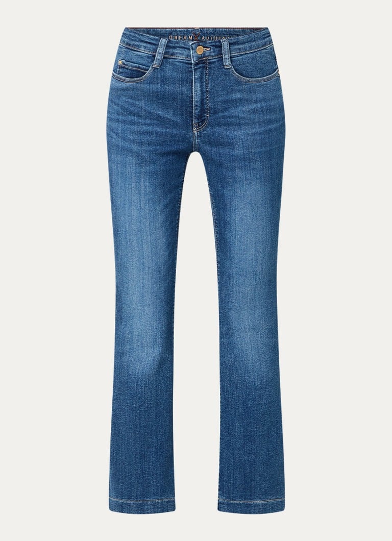Jeansy MAC Jeans Dream ze średnim stanem i rozszerzanymi nogawkami, wykonane z elastycznego materiału.
