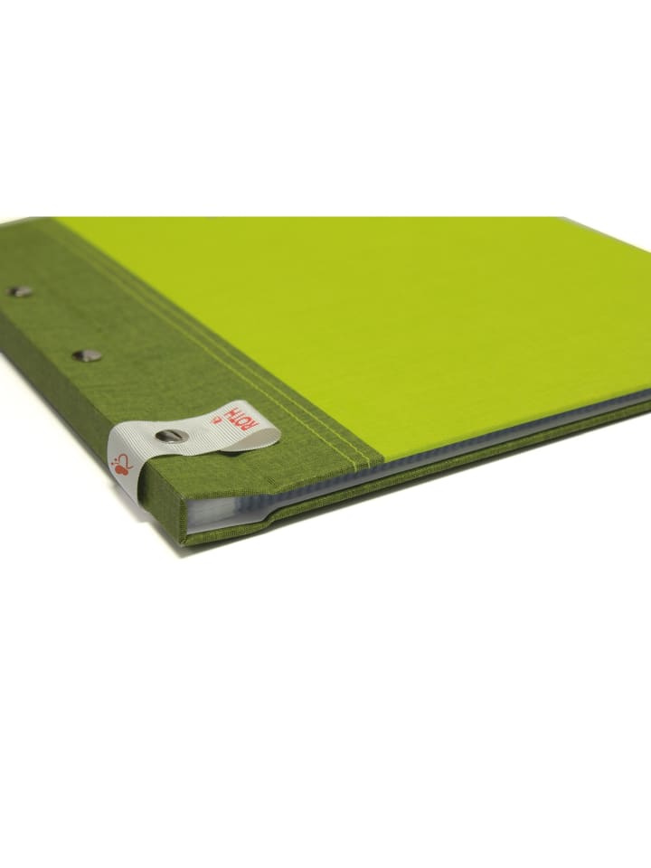 ROTH Zeugnismappe Bicolor mit Buchschrauben - Olive-Green in Grün günstig kaufen onesize