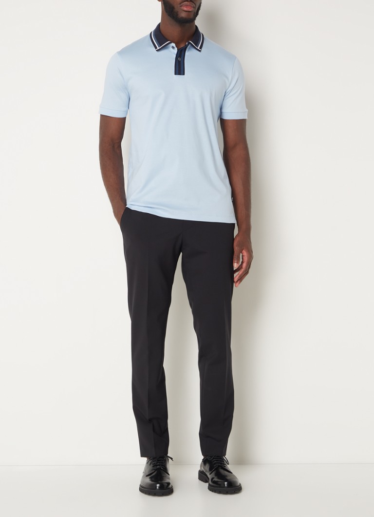 Polo HUGO BOSS Phillipson slim fit com punhos desfiados