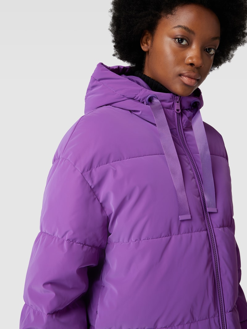 Steppjacke mit Kapuze in purple