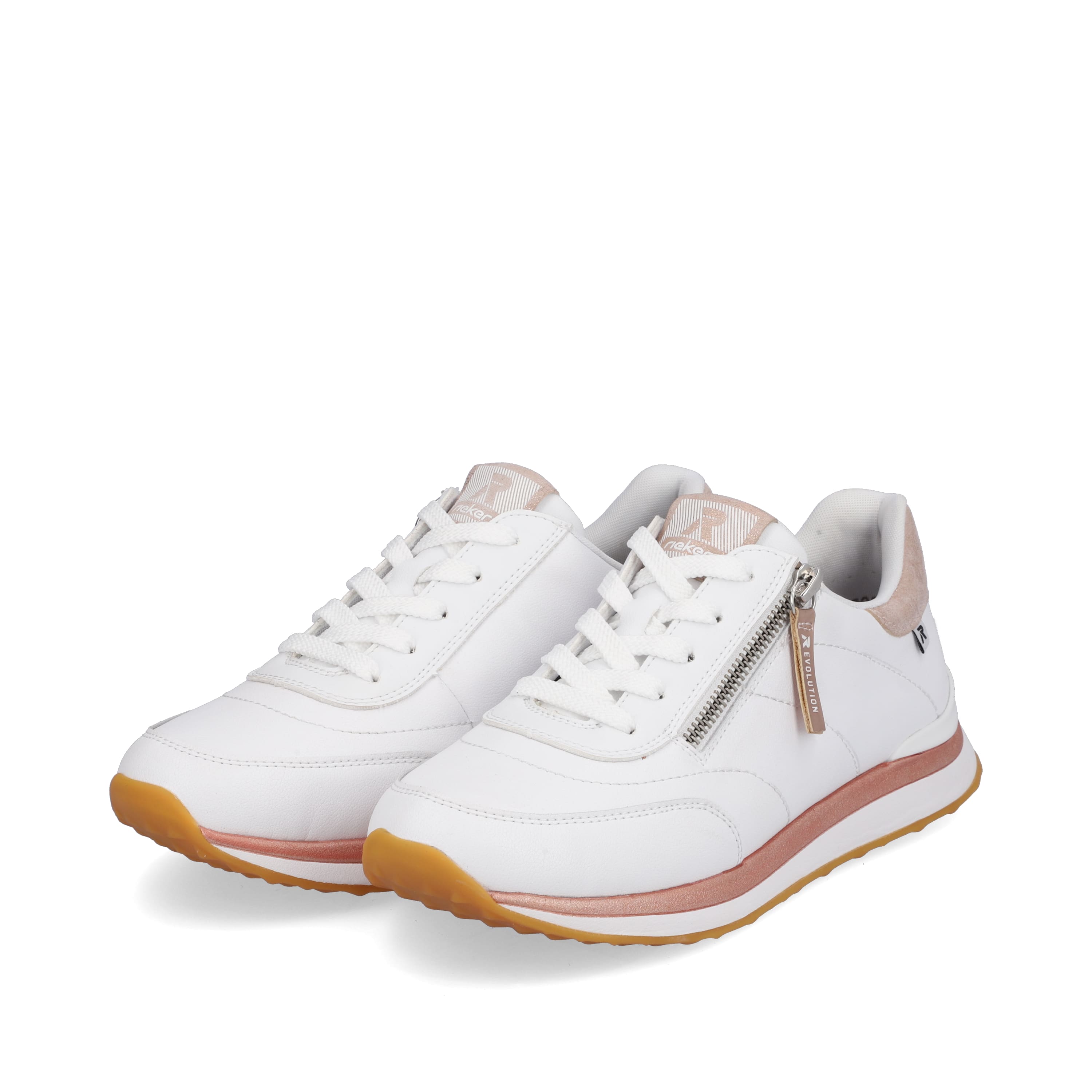 Rieker Damen Sneaker Low swan-white rose