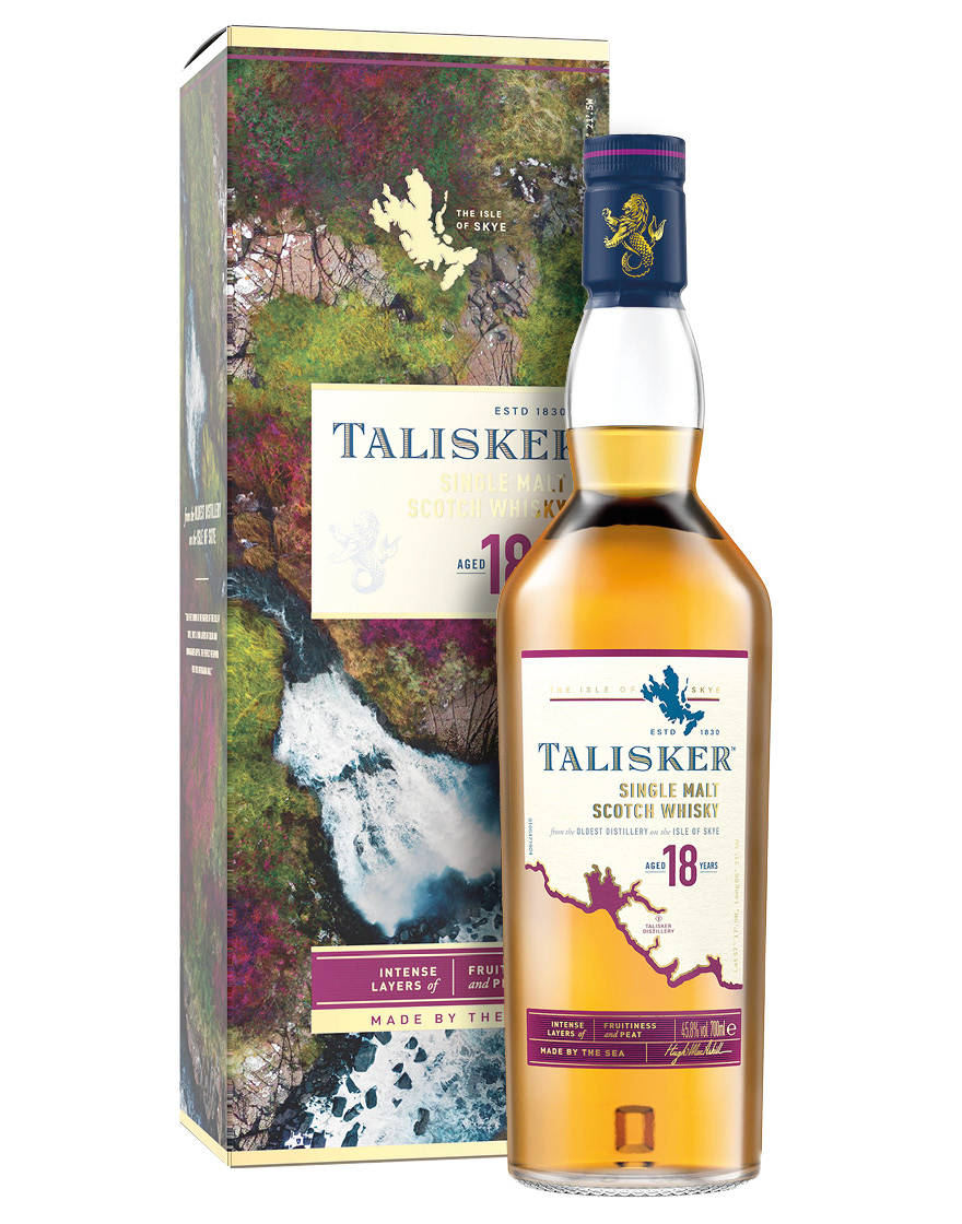 Single Malt Scotch Whisky Aged 18 Years Talisker 0,7 ℓ, En Étui