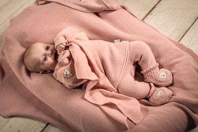 Set Hose + Wickeljacke GOTS, rosa
