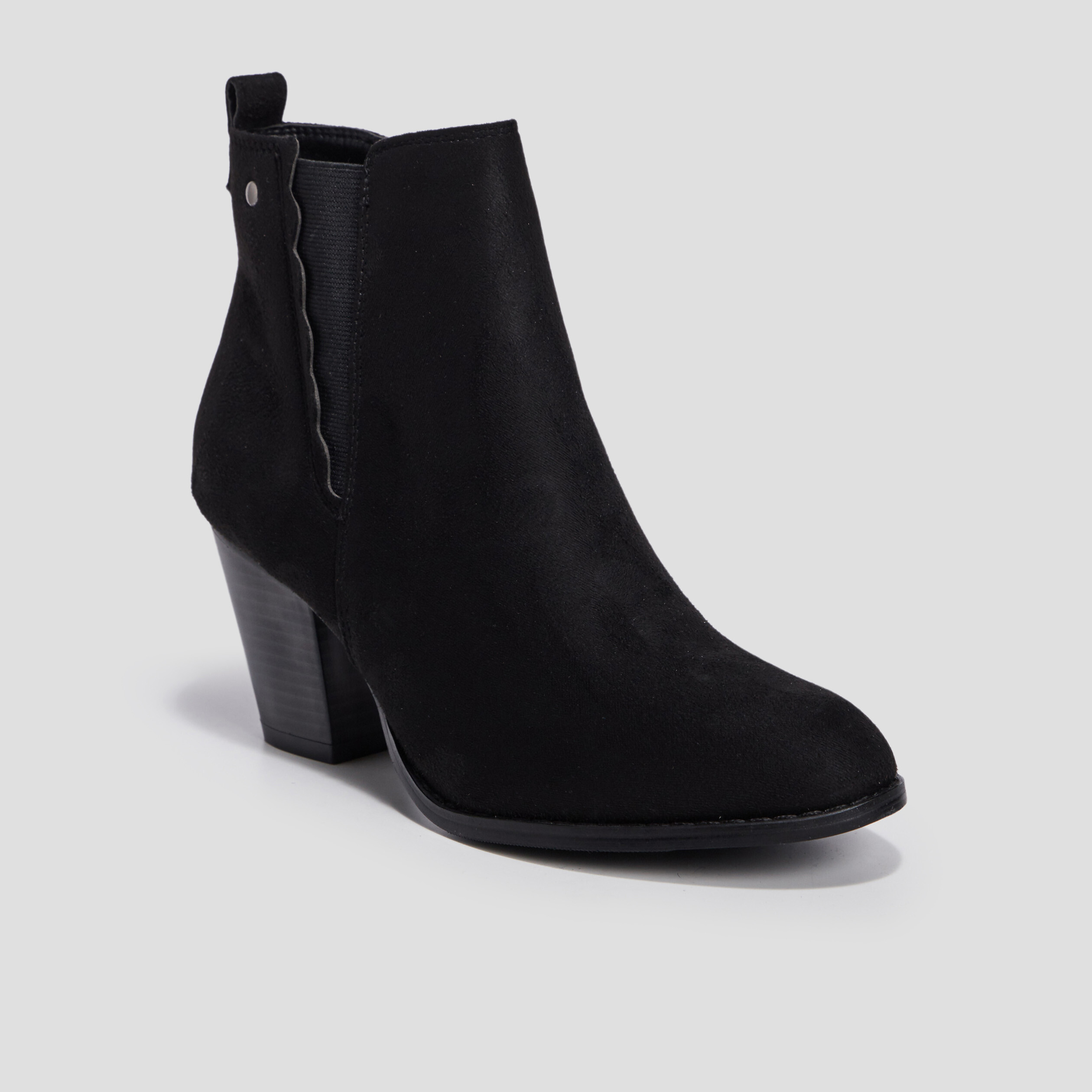 Bottines chelsea à talons noir femme | La Halle