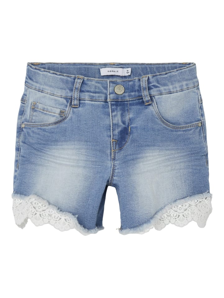 name it Jeanshorts in medium blue denim günstig kaufen