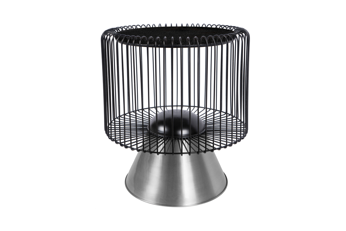 Kayoom Beistelltisch Malibu 125 Schwarz / Silber