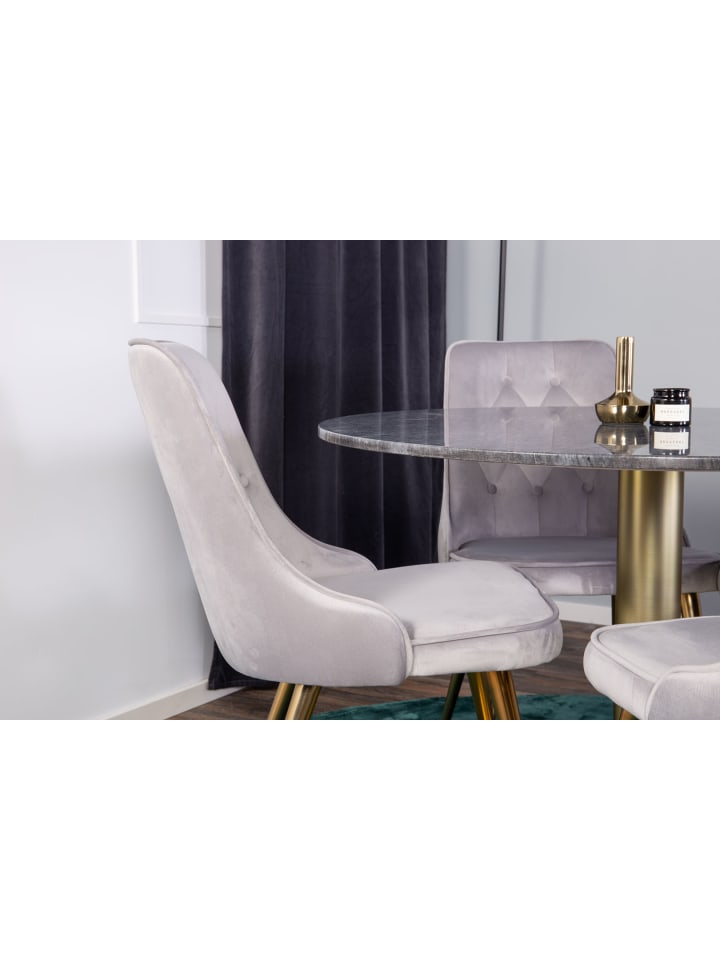 ebuy24 Essgruppe Estelle 17 (5-teilig) Hellgrau 106 x 106 cm günstig kaufen onesize