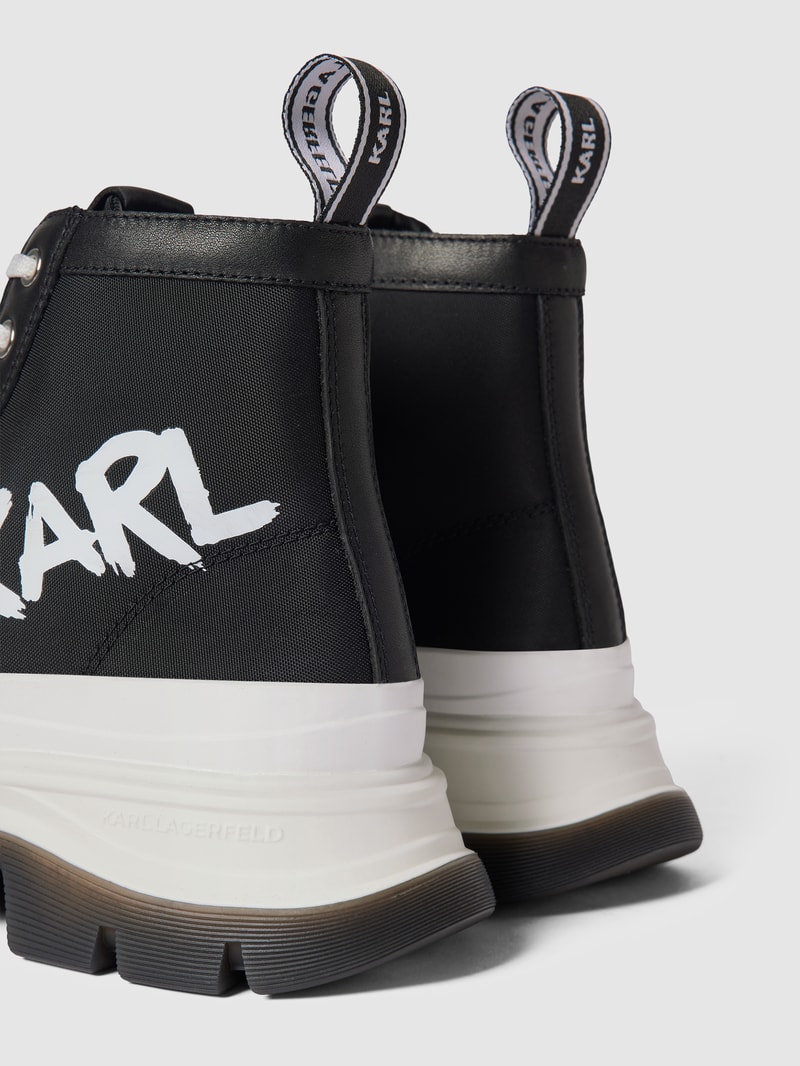 High-Top-Sneaker mit Label-Print Modell 'LUNA' in schwarz