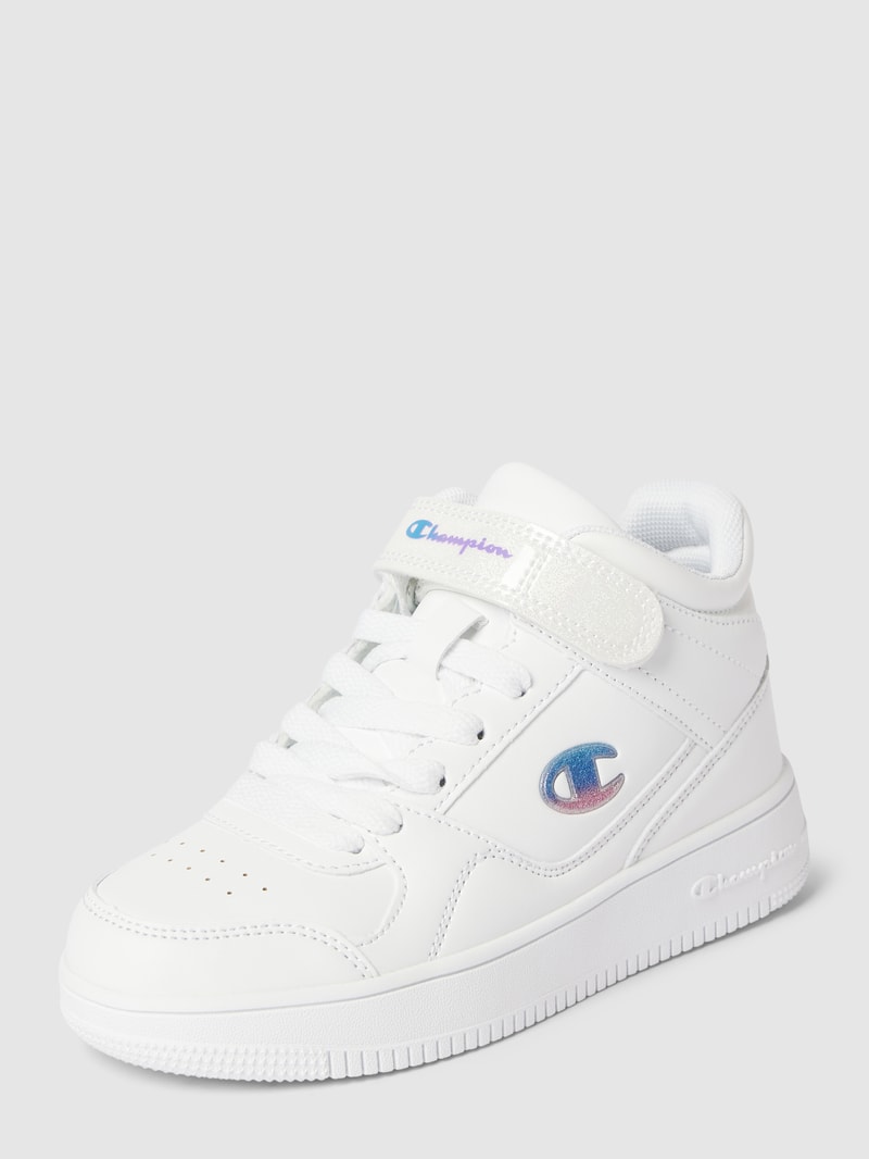 High Top Sneaker mit Label-Detail in weiß
