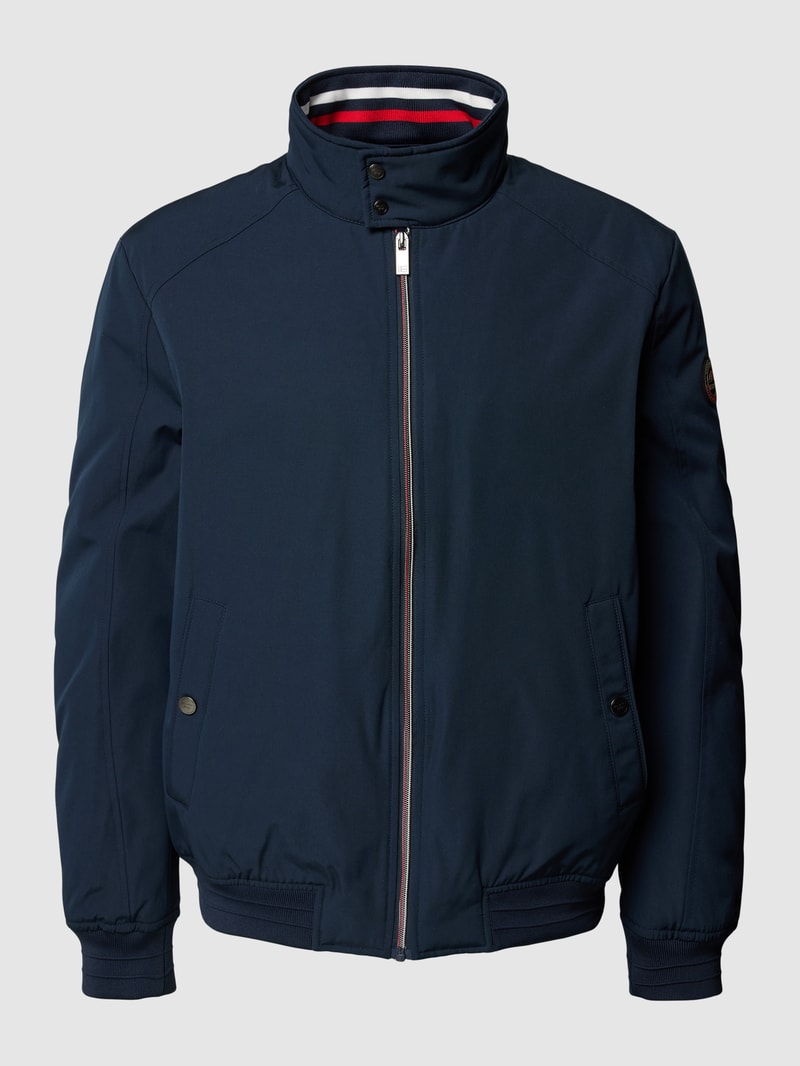 Jacke mit Stehkragen in marineblau