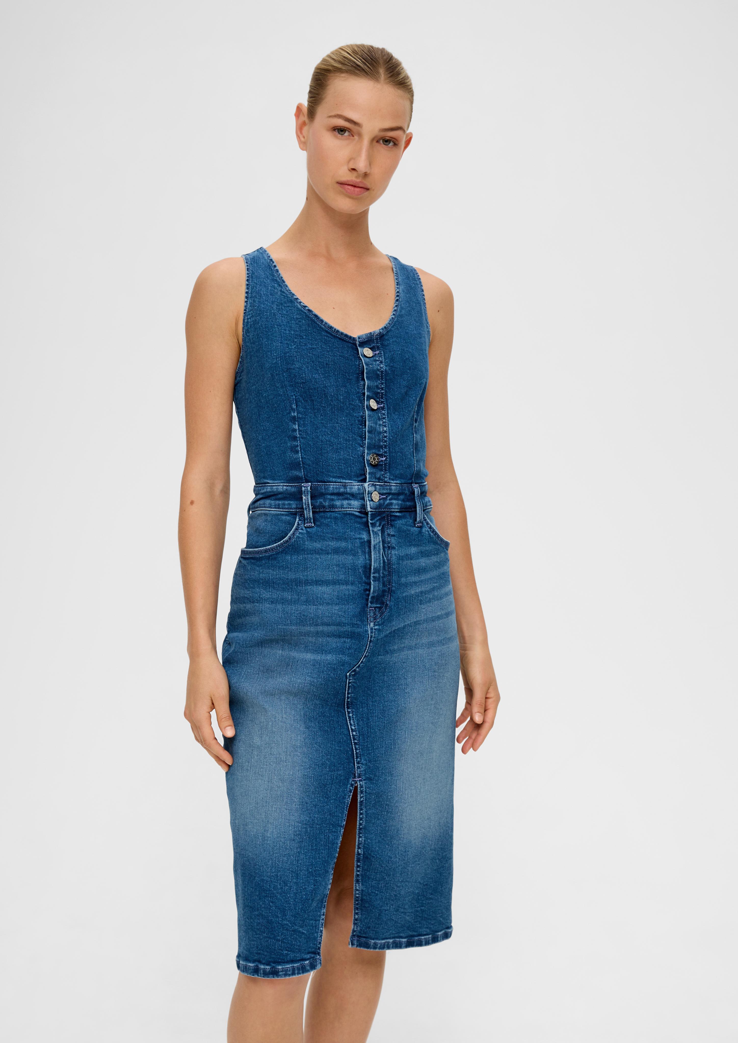 360° Denim: Jeanskleid mit Schlitz im Saum  2135827-54Z4