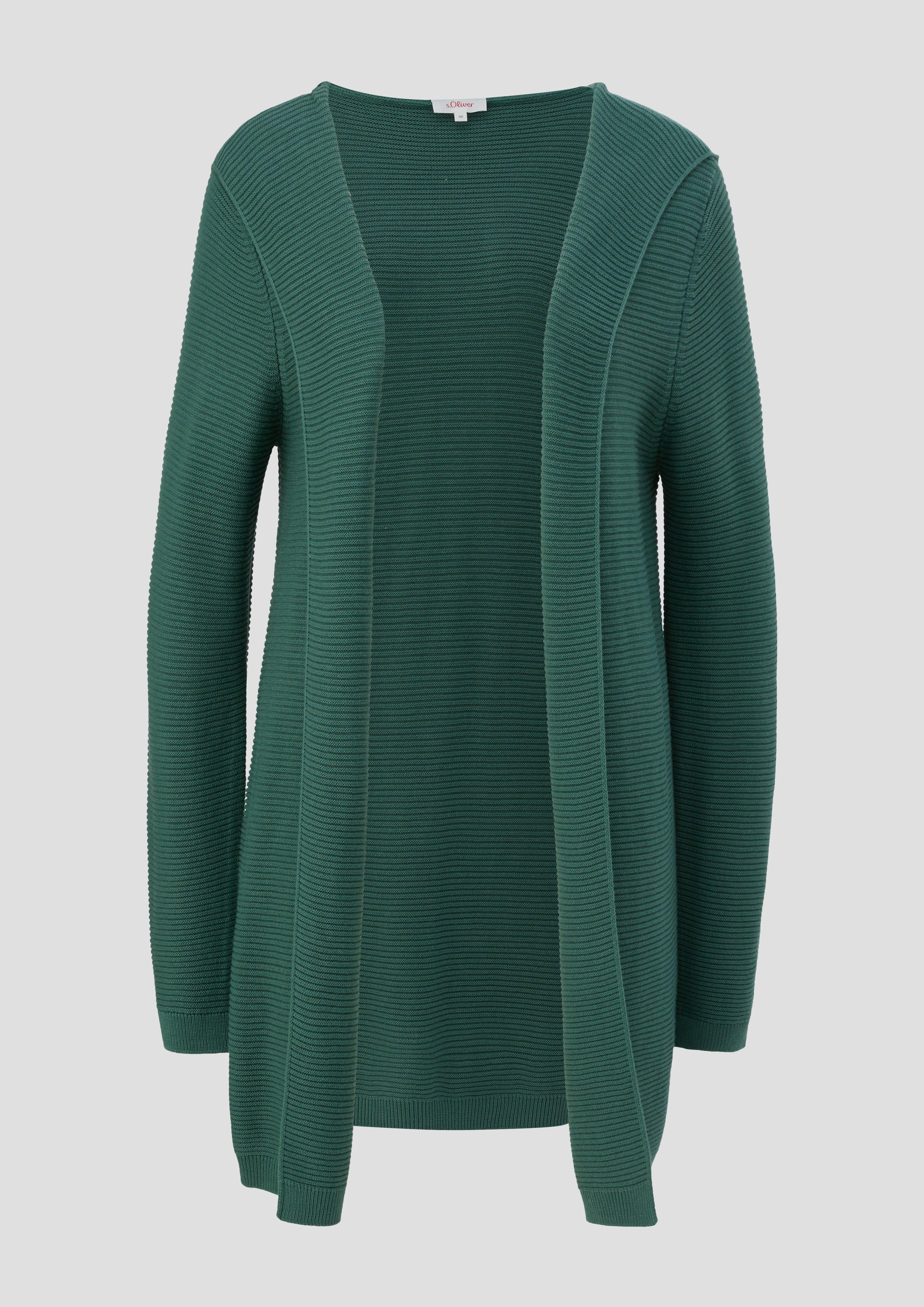 Long Cardigan in Rippstrick-Qualität  2134423-6733