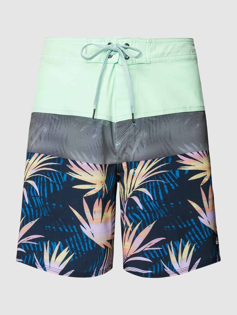 Badehose im Colour-Blocking-Design Modell 'SURFSILK' in aqua blau