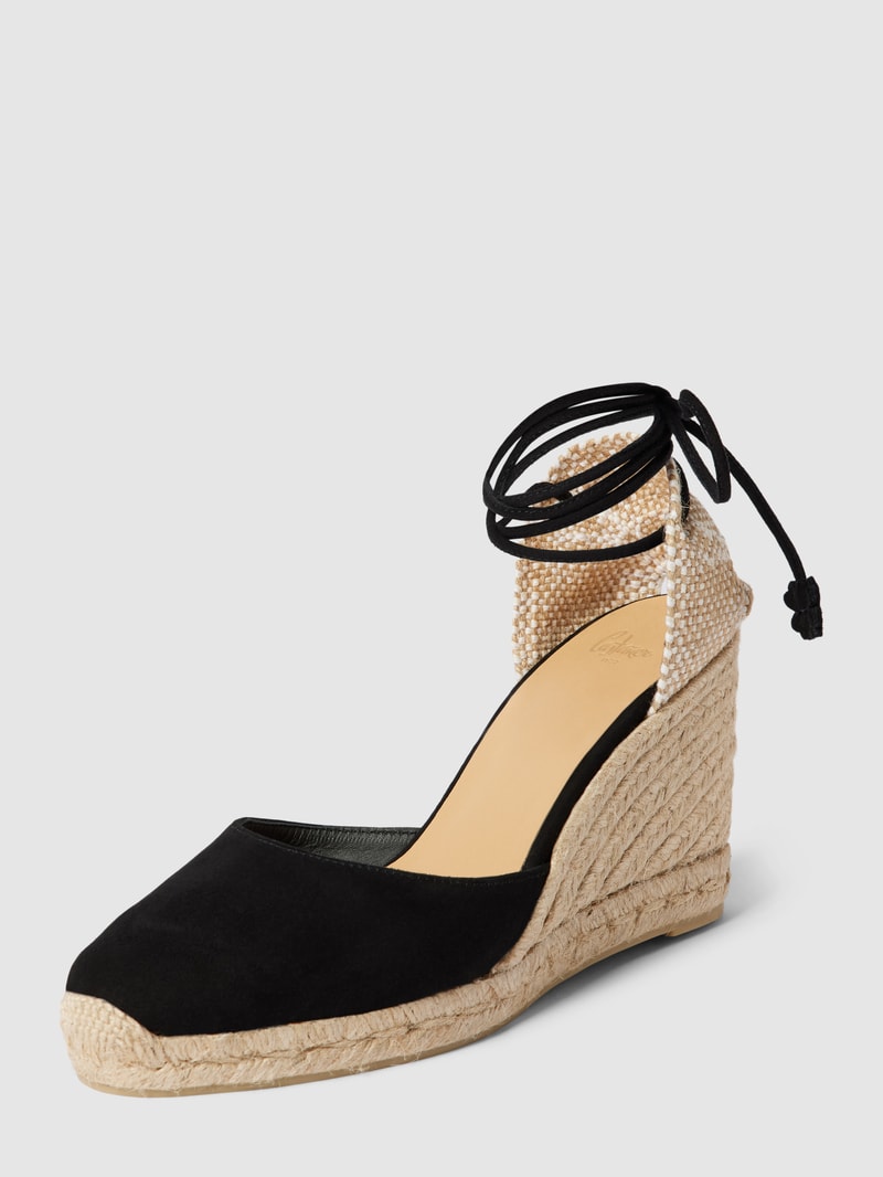 Wedges mit Schnürverschluss Modell 'CARINA' in schwarz