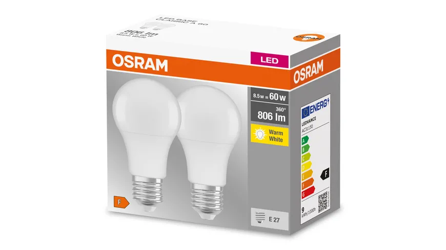 OSRAM Led Base Classic A 60 FR 8.5 Watt/2700 K E27