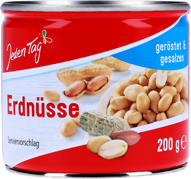 Jeden Tag Erdnüsse geröstet und gesalzen