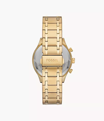 Fossil Outlet Uhr Fenmore Multifunktionswerk Edelstahl goldfarben