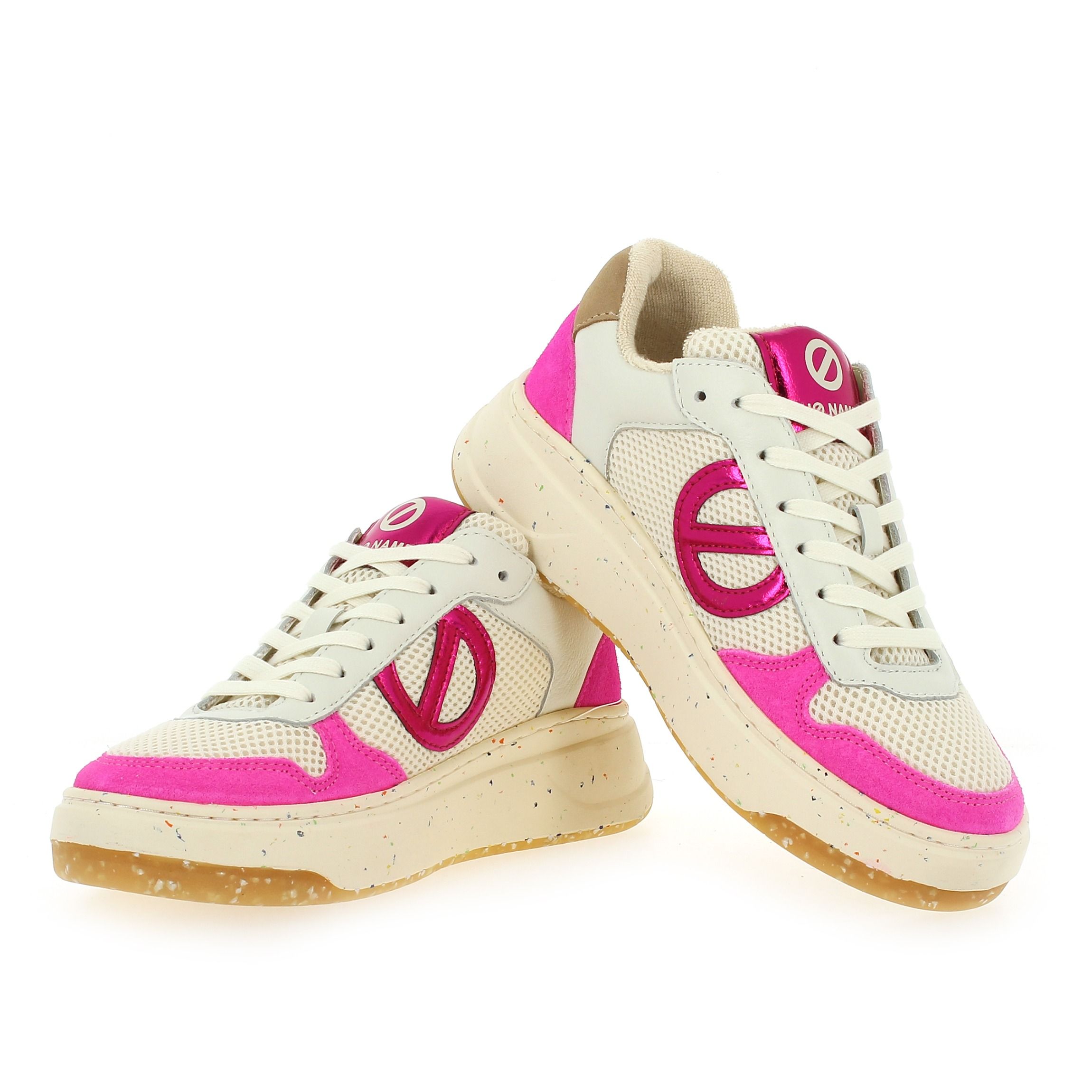 No Name  BRIDGET SNEAKER W - Blanc Fuschia