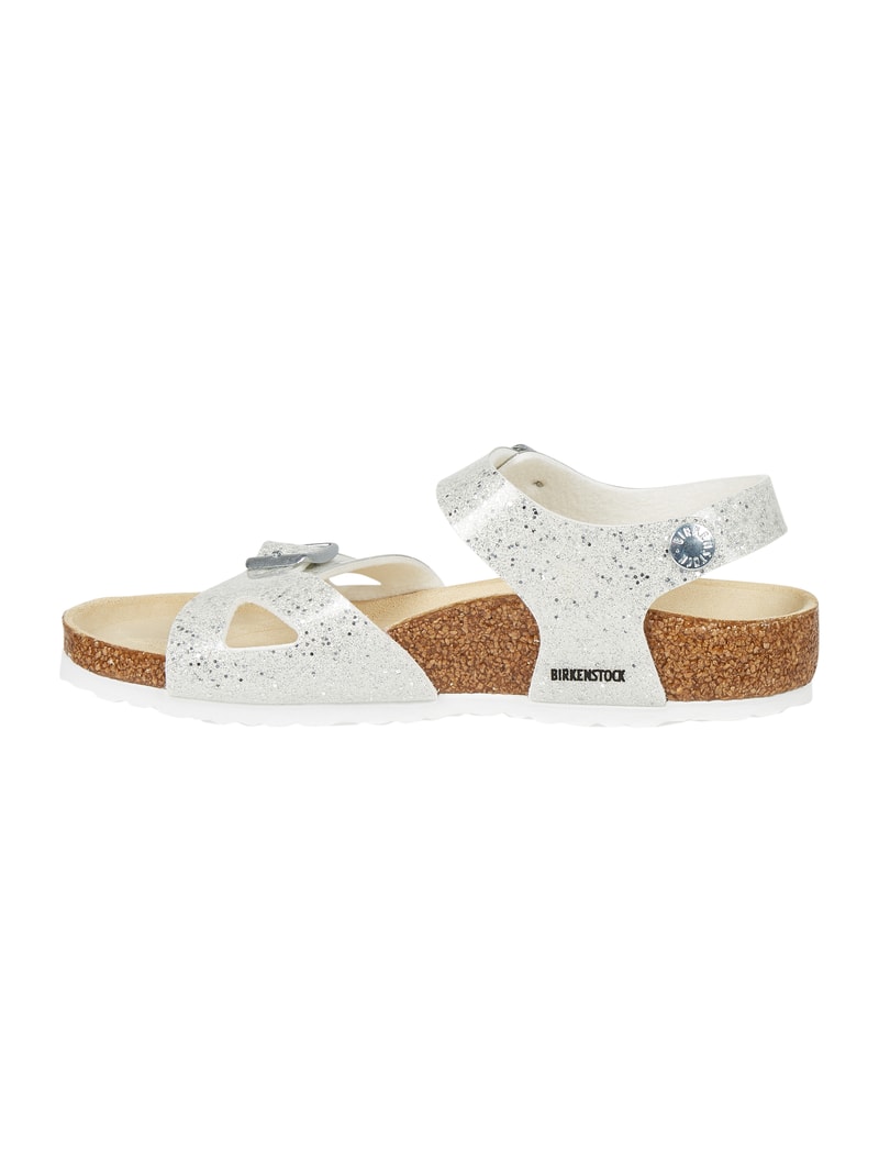 Sandalen mit Glitter-Effekt Modell 'Rio' in weiß