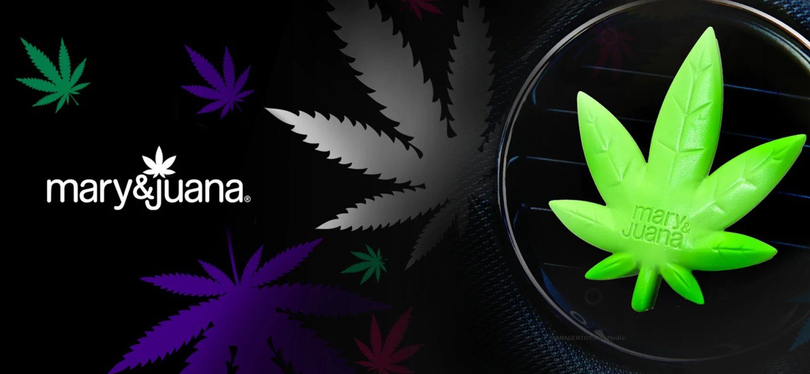 mary&juana Luftfilter Lufterfrischer Auto Clip Duftspender HEMP verdächtig aber lecker