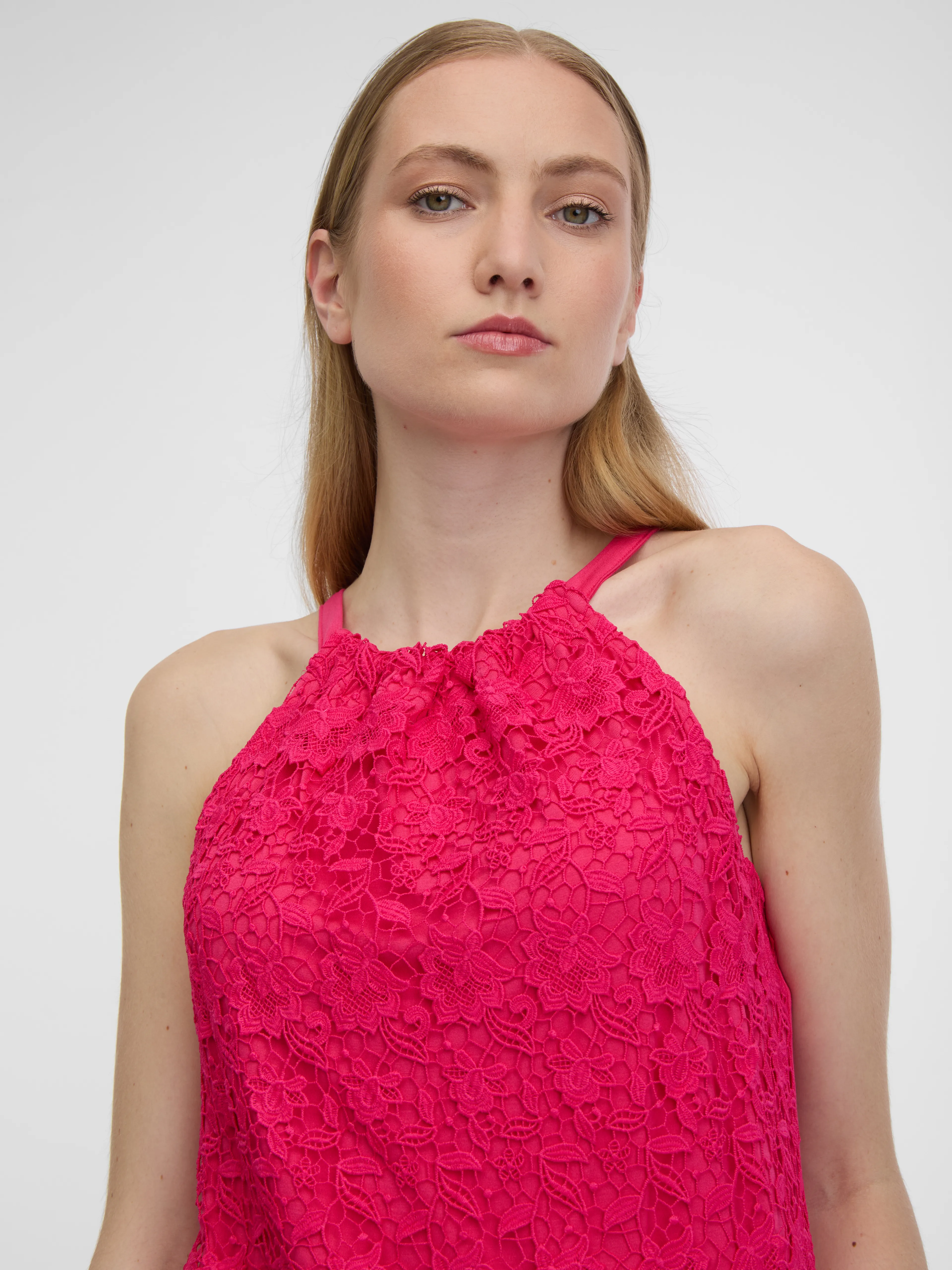 Dunkelrosa Damen-Spitzen-Tank-Top ORSAY