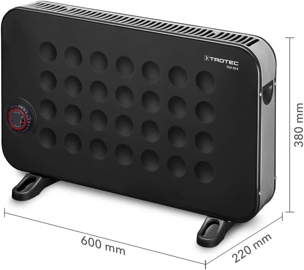 Trotec 1410000521 TCH 25 E Design Convector Heater - Color Black