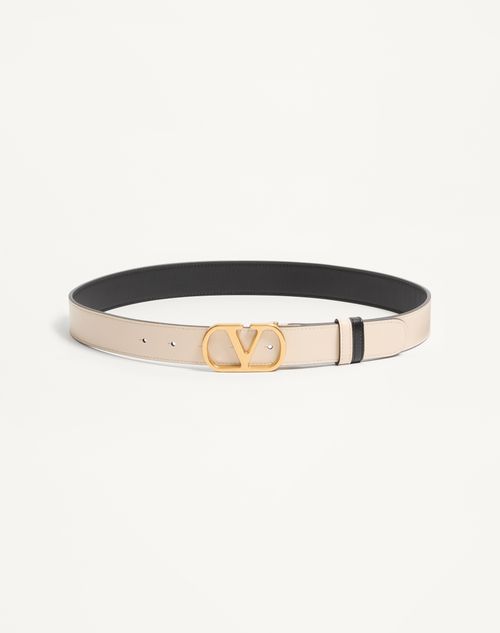 VLogo Signature Vendbart Bælte i Skinnende Kalveskind 30mm