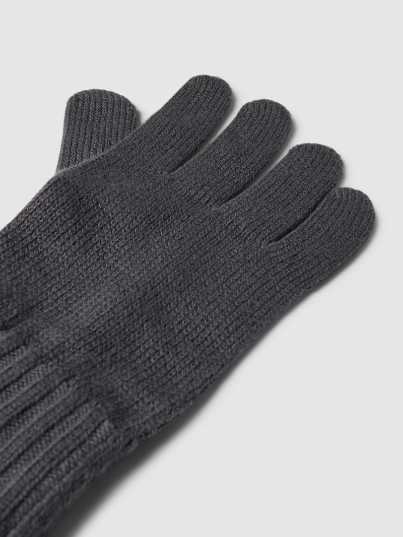 Handschuhe mit Label-Detail Modell 'CLASSIC' in mittelgrau
