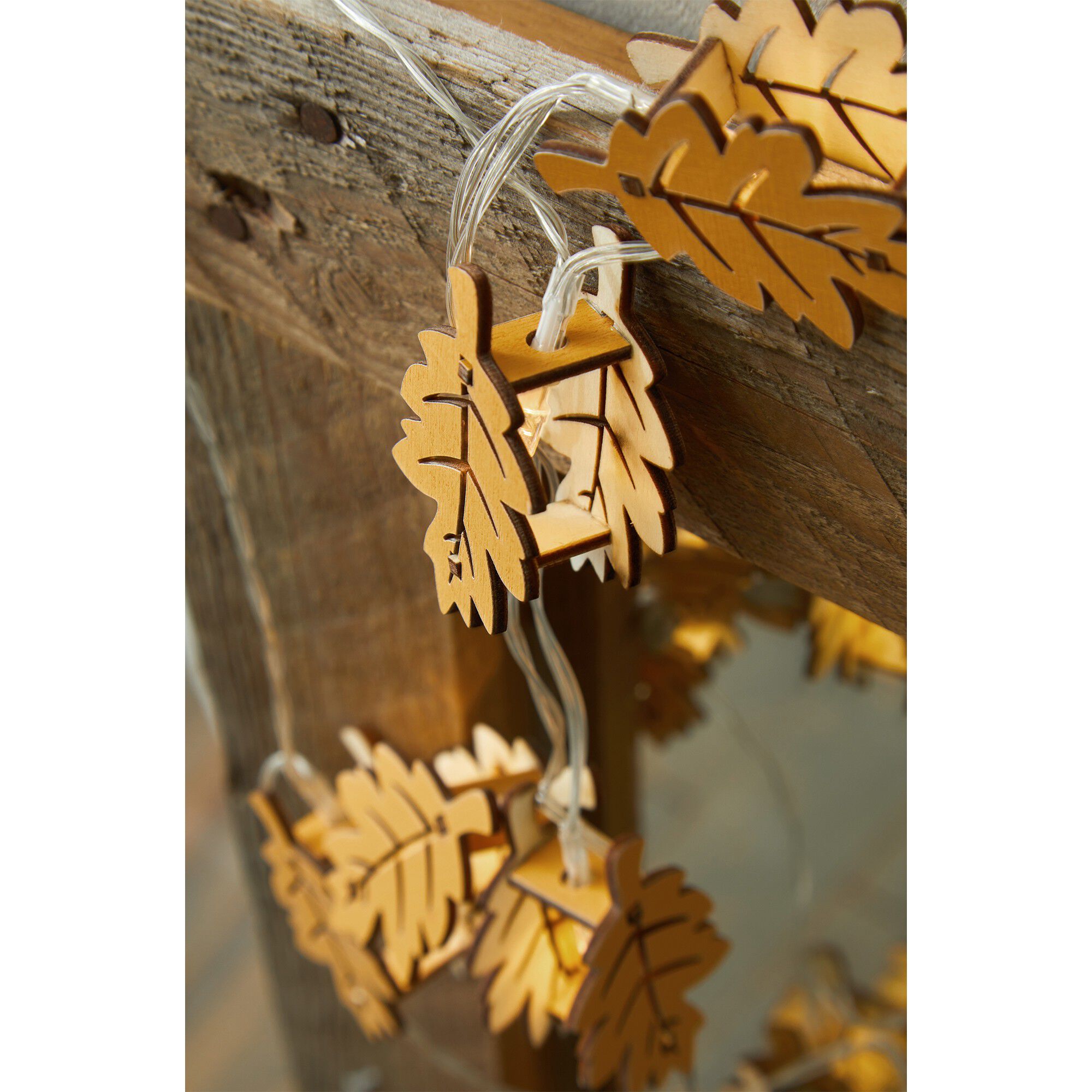 Guirlande lumineuse feuilles à leds