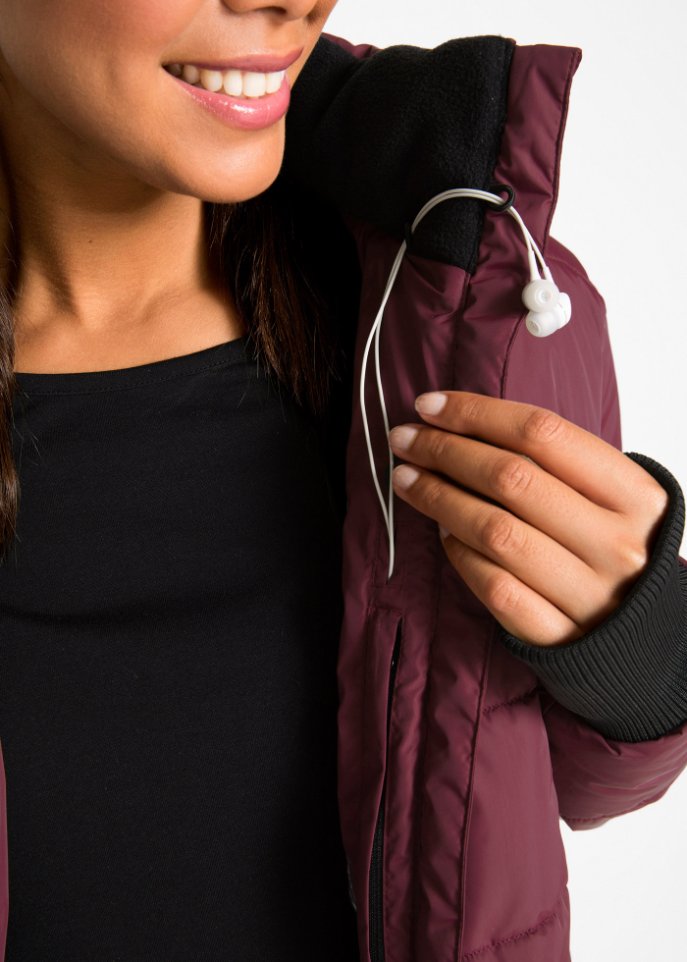 Outdoor-Steppjacke mit bedrucktem Futter