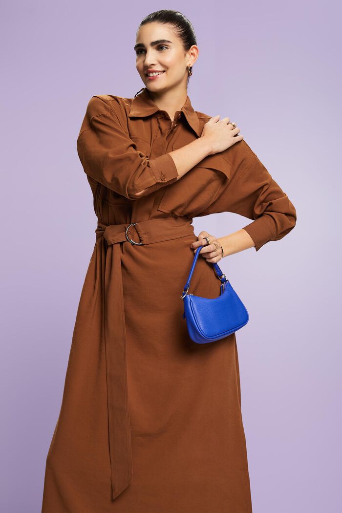 Oversize-Hemdblusenkleid in Midilänge