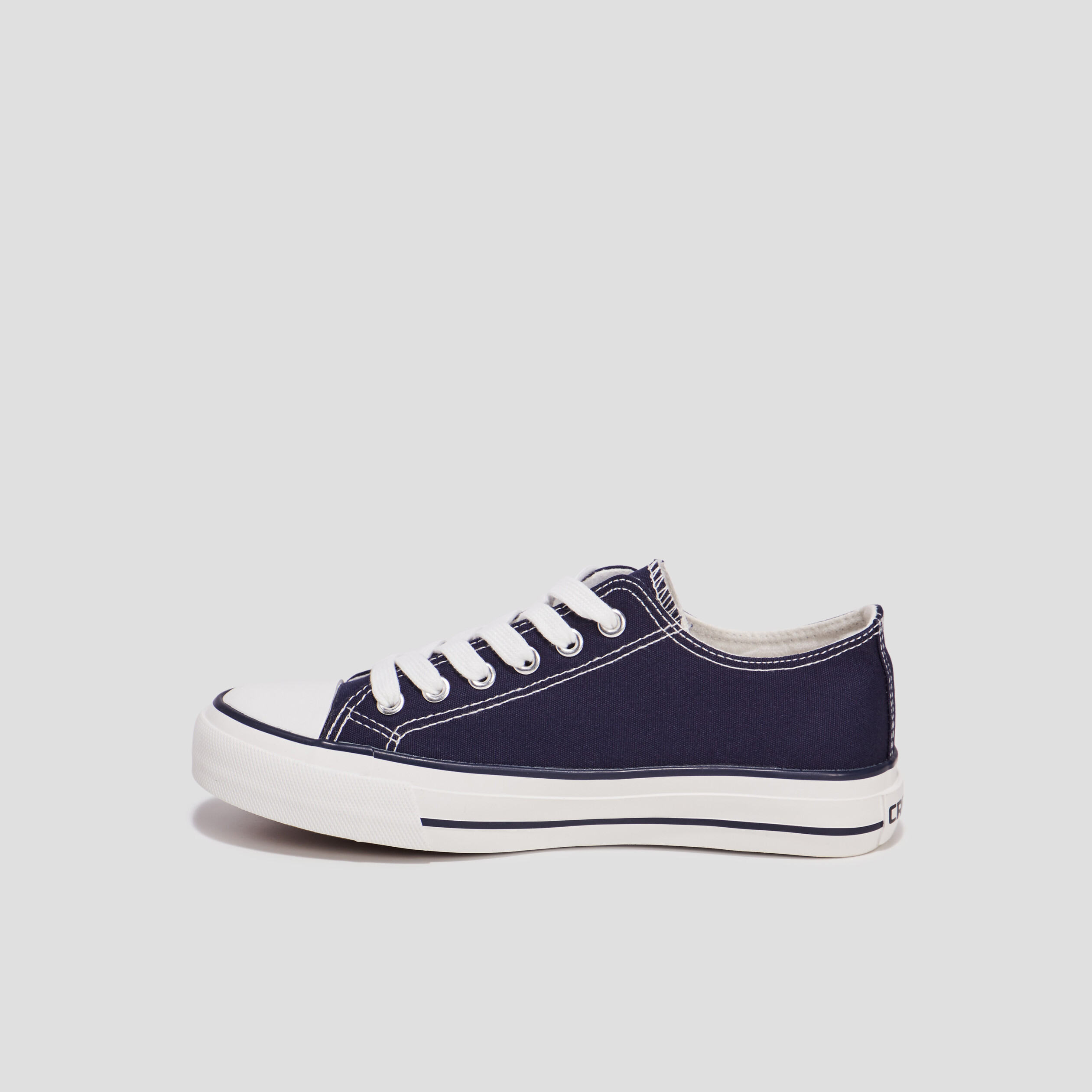Tennis en toile à lacets Creeks bleu marine garçon | La Halle