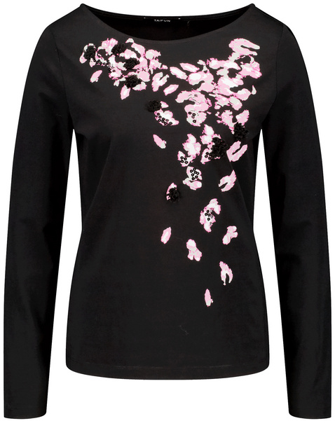 Verziertes Langarmshirt aus Bio-Baumwolle