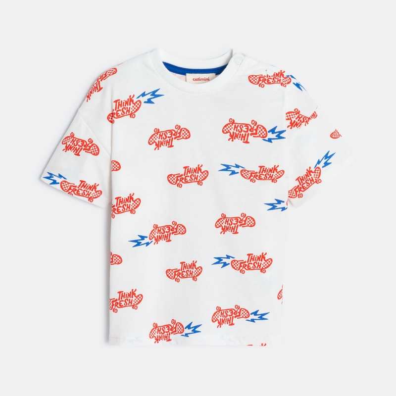 T-shirt bébé garçon skateboard beige Catimini