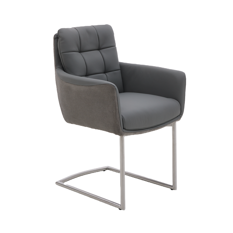 Interliving Armlehnen-Schwingstuhl 5116 Leder Grau
