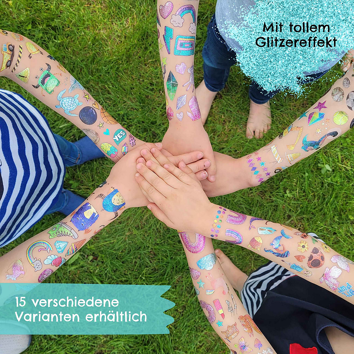 Tattoo Set, Wasserfarben Mädchen