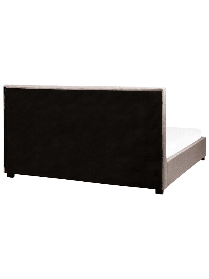 Beliani Doppelbett LA ROCHELLE in Grau/Schwarz - (W) 193 x (H) 109 x (L) 213 cm günstig kaufen onesize