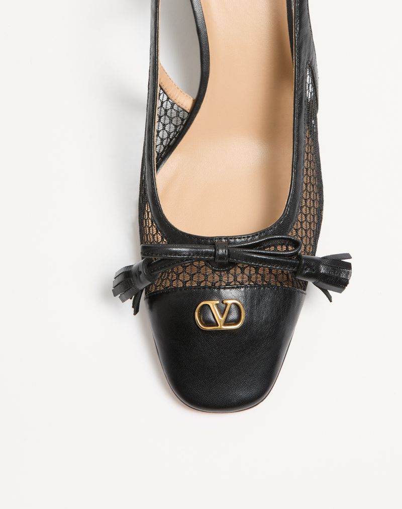 Valet Du Roi 60mm Mesh e Sapatos Slingback Infantis