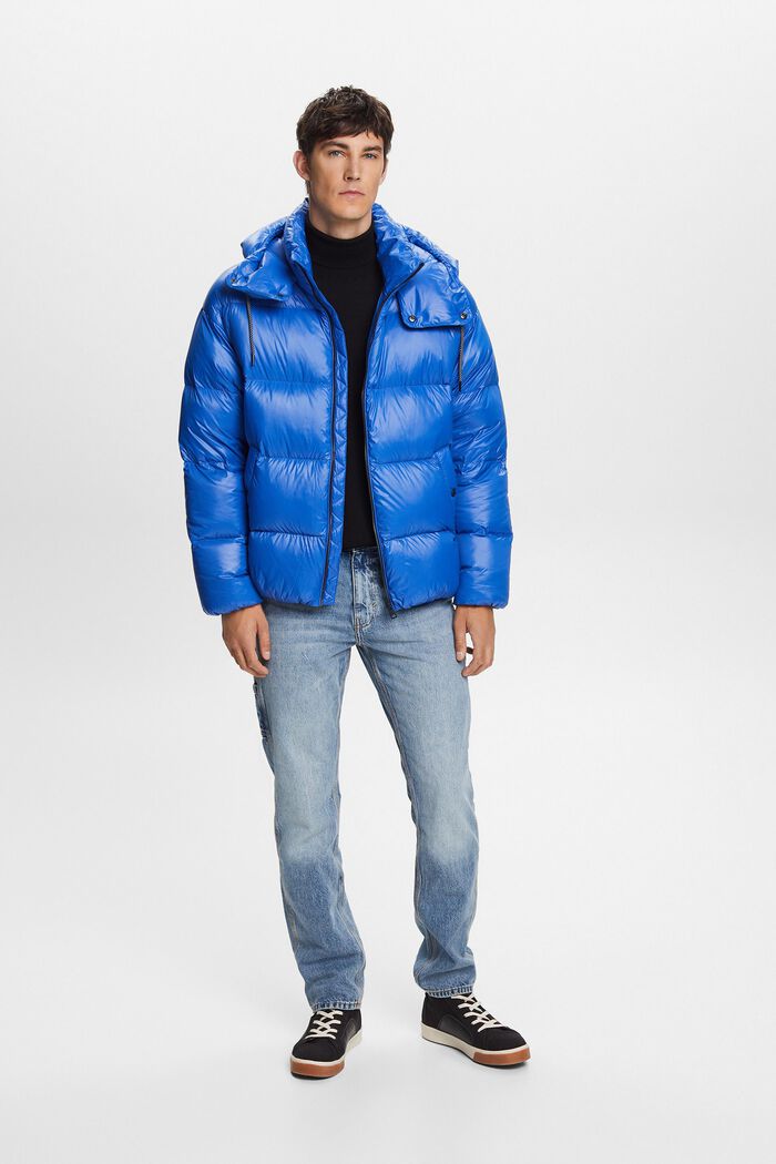 Glänzende Steppjacke mit Daunen