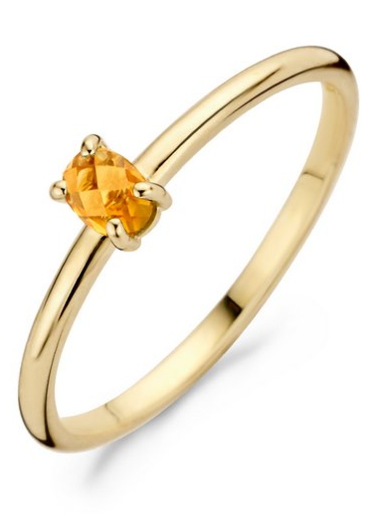 Anel Blush em ouro amarelo 14 quilates com citrino 1204YCI