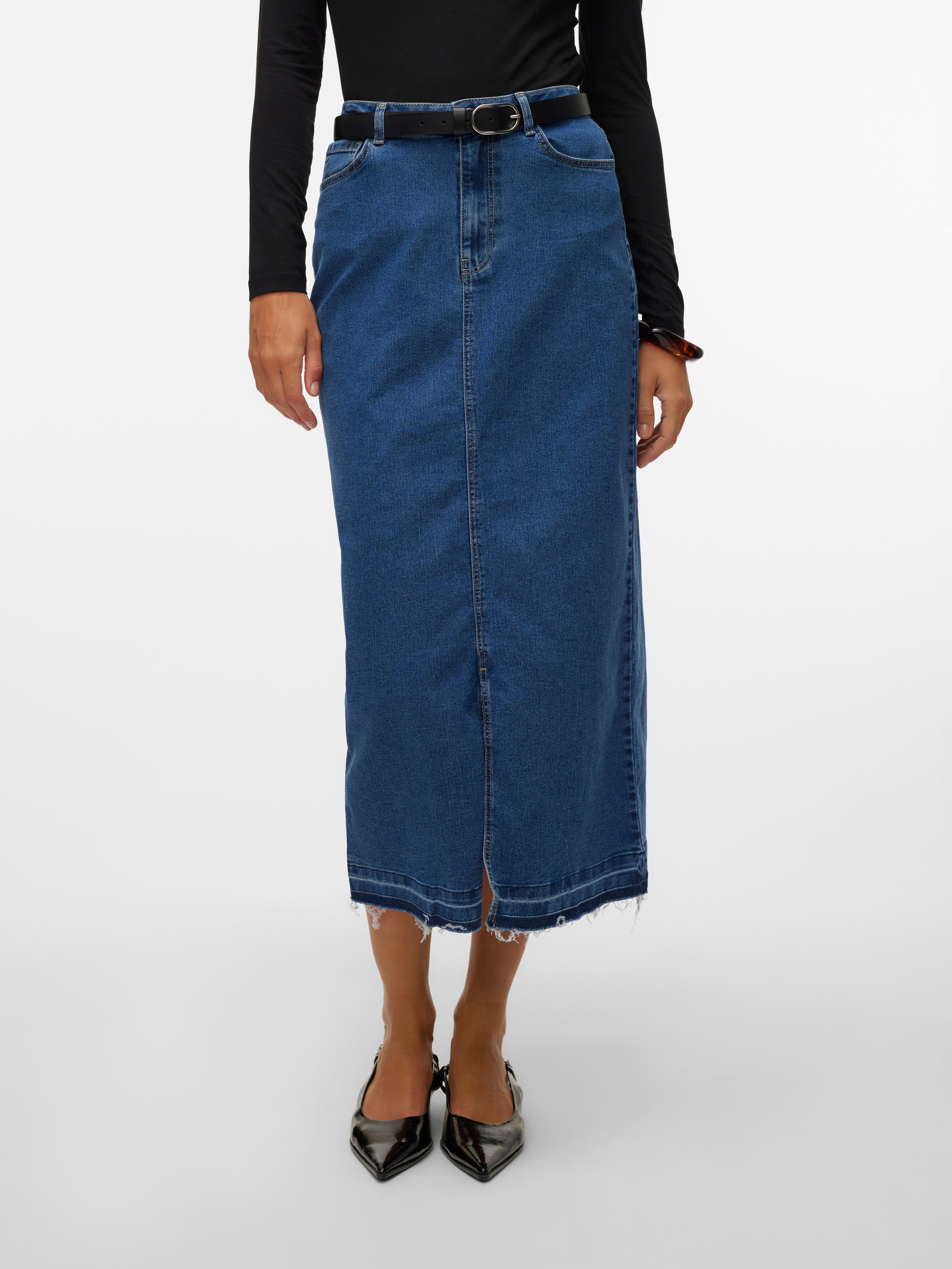 VMREAL Hohe Taille Langer Rock