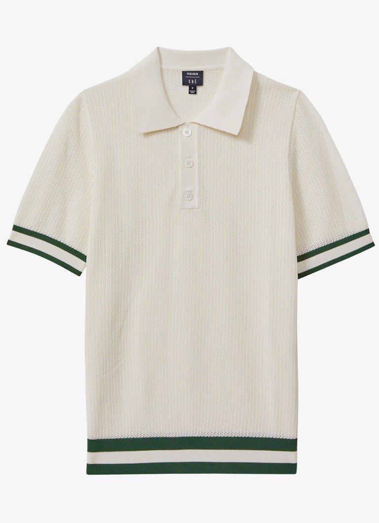 Polo Reiss Quinn Ché em malha grossa com detalhe listrado
