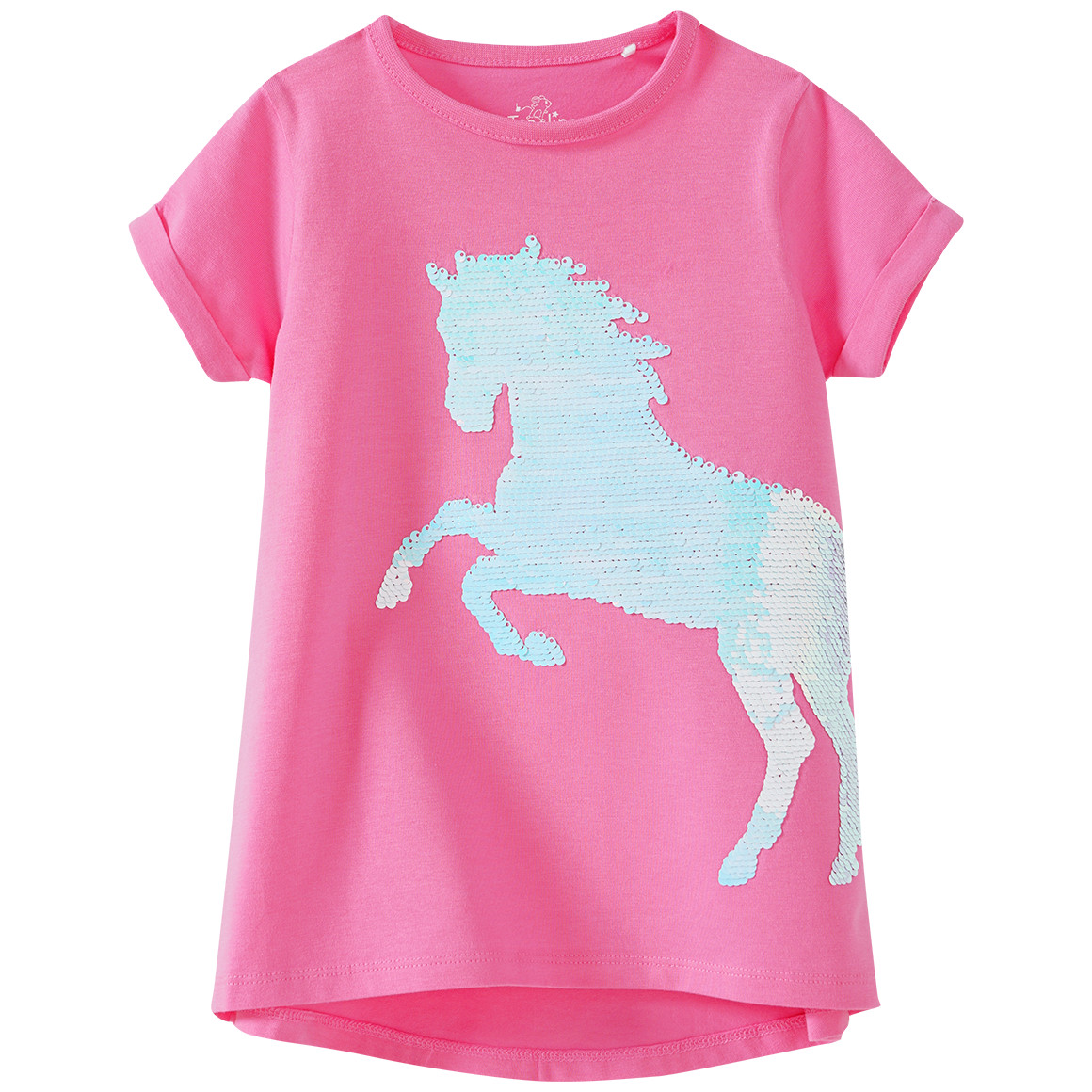 Mädchen T-Shirt mit Wendepailletten